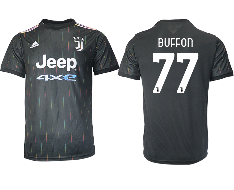 Cheap Men 2021-2022 Club Juventus away aaa version black 77 Soccer Jersey